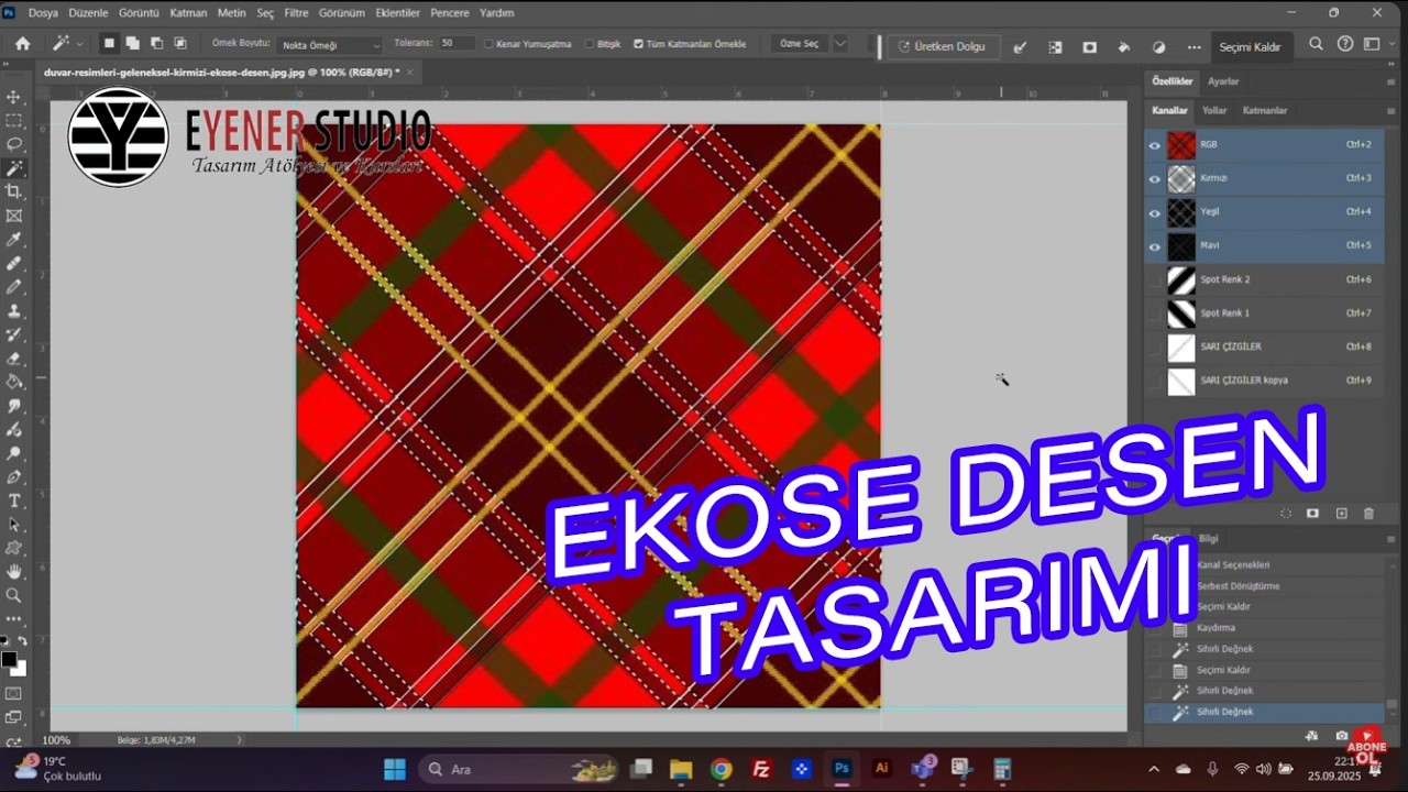 Baskı Ekose Desenlerinin Tasarımı ve Renk Ayrımı