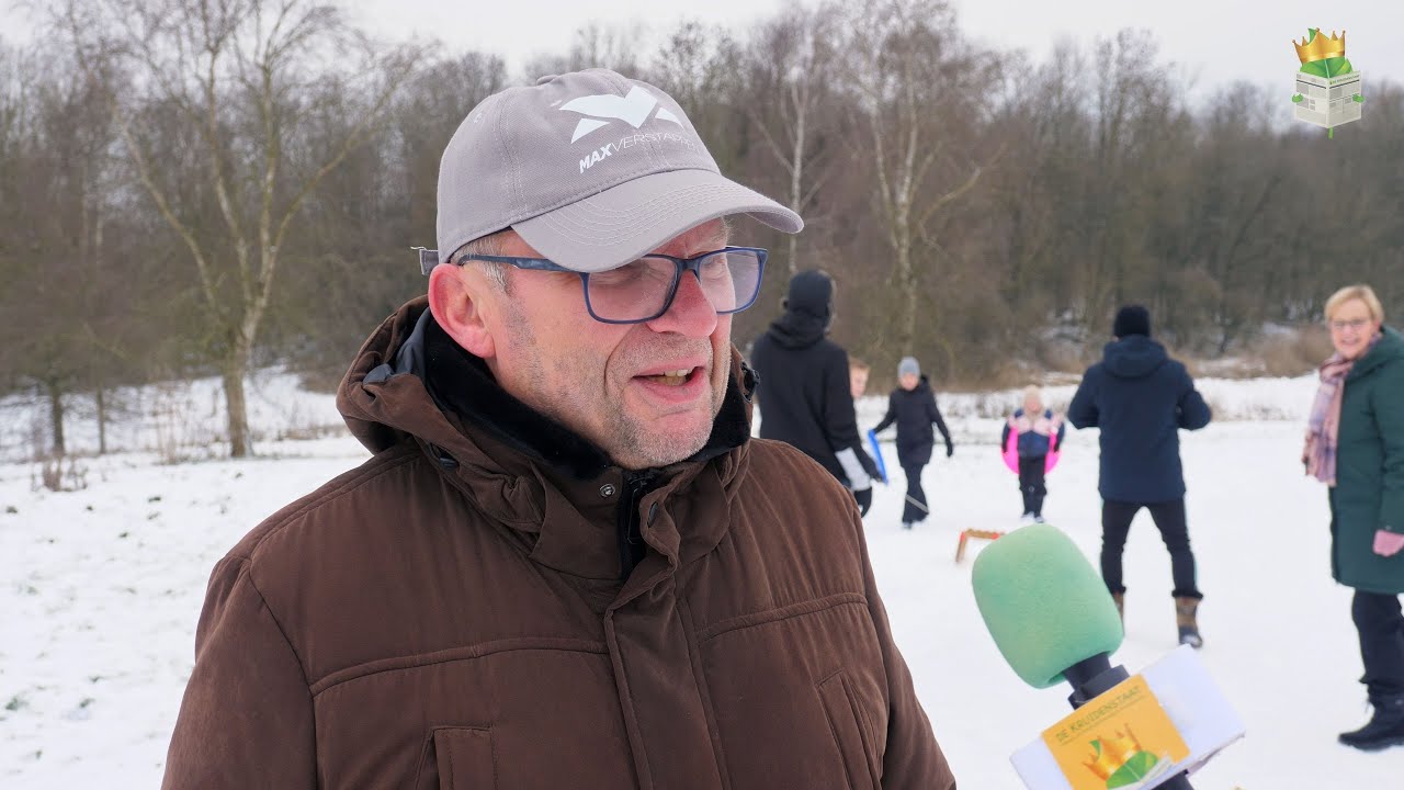 Straatpraat over sneeuwpret  in januari