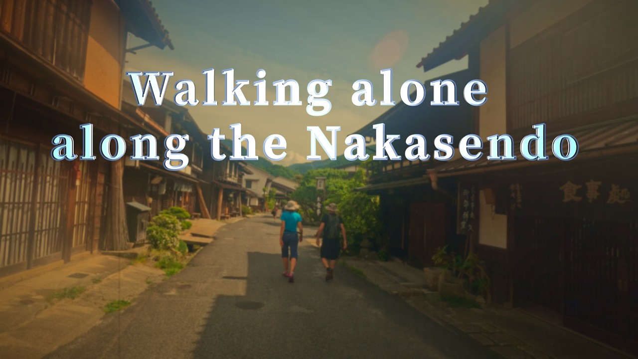 Dubbed in English - Walk along the Kiso Road from Nagiso Station all by myself