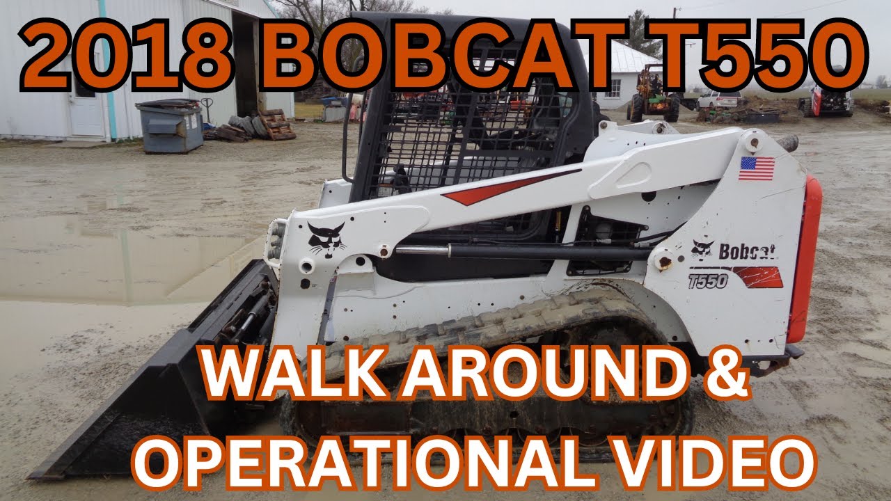 Видеообзор и демонстрация работы мини-погрузчика Bobcat T550 2018 года выпуска. Цена: 20 900 долл...
