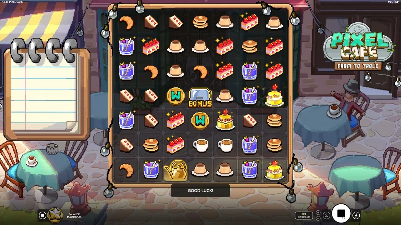 Pixel Cafe Slot by Twist Gaming: MAX 10,000X WIN! 🍔🎰 Food-Themed 7x7 Grid | RTP 97%