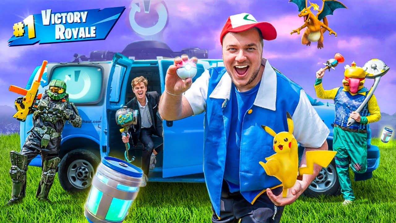 FORTNITE x POKEMON В РЕАЛЬНОЙ ЖИЗНИ! 24-часовая королевская битва!