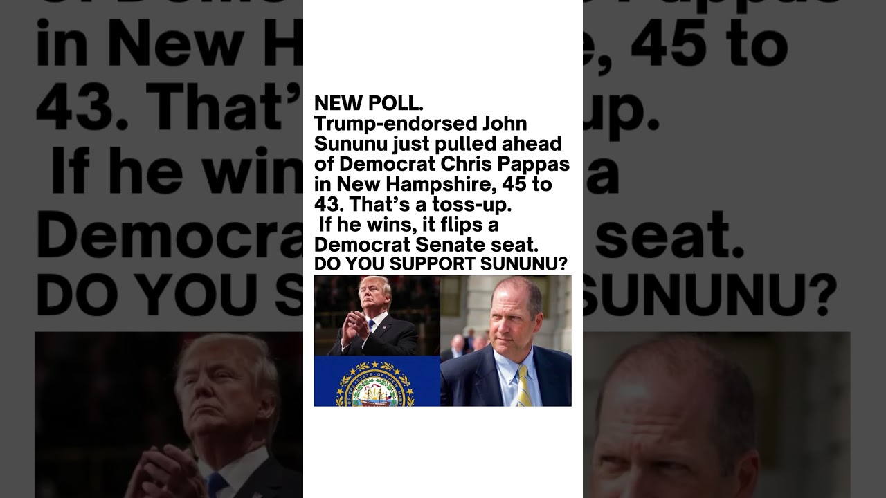 Sununu Takes Lead in New Hampshire Senate Poll 🚨