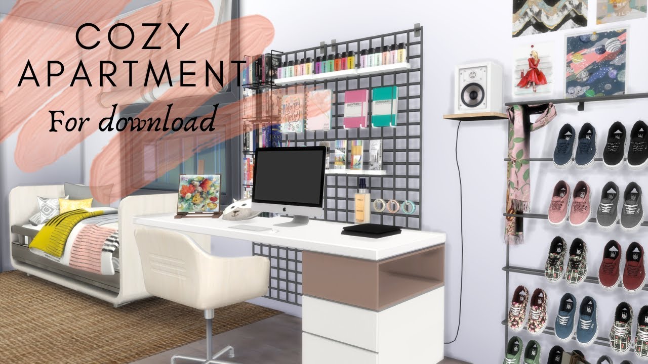 COZY APARTMENT + DOWNLOAD + TOUR + CC CREATORS | The Sims 4 | Part2