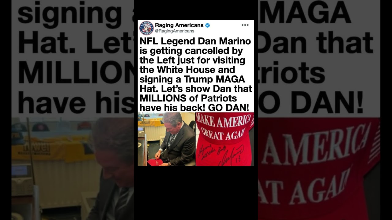 NFL Legend Dan Marino Sparks Massive Debate After MAGA Hat Signing 🇺🇸
