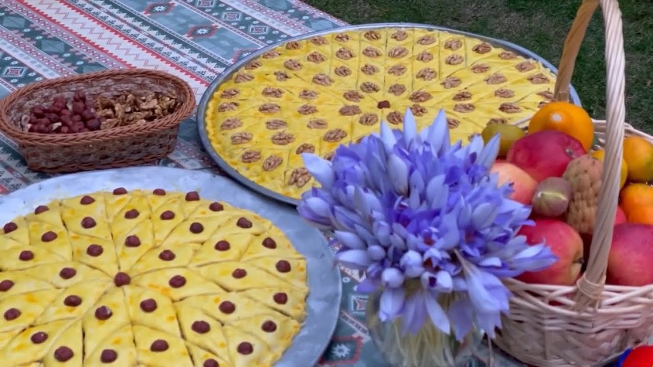🇦🇿🥮 Азербайджанская национальная пахлава от бабушек — очень вкусно! 😋💥