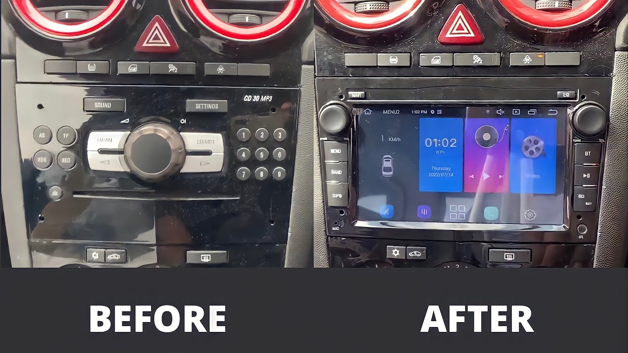 Установка нового головного устройства Apple CarPlay Android для Vauxhall Corsa D VXR 2006-2014. П...