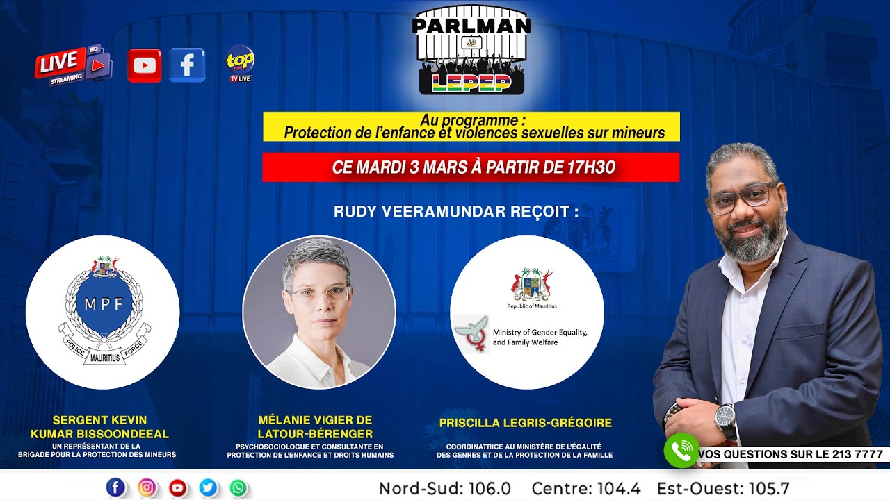 Parlement Lepep: Protection de l’enfance et violences sexuelles sur mineurs