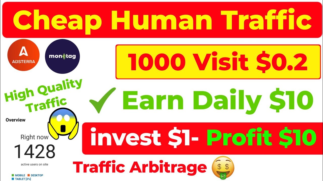 Buy Cheap Traffic for Adsterra & Monetag | Adsterra Traffic Arbitrage | Traffic Arbitrage