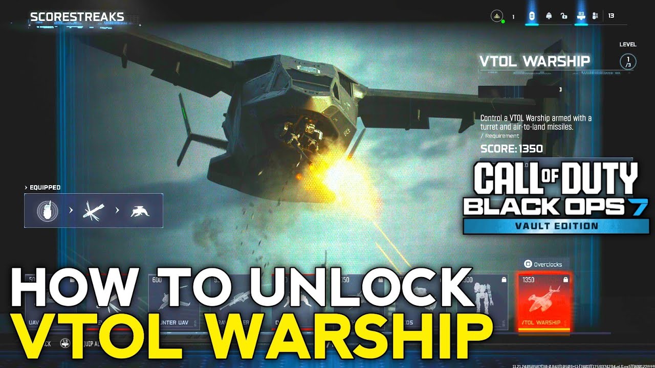 How to Get VTOL Warship BO7 | How to Unlock VTOL Warship Scorestreak Black Ops 7 Vault Edition PS5