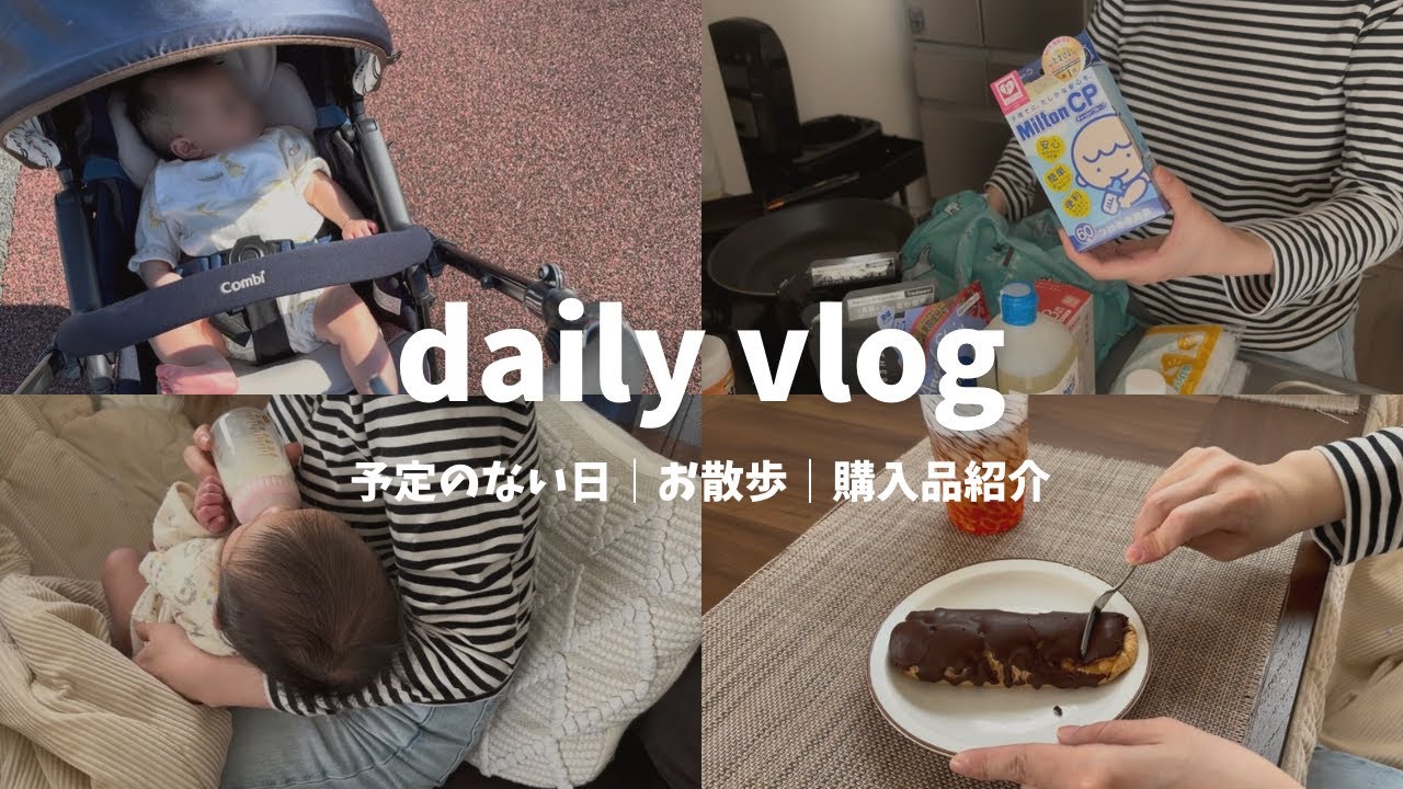 【 vlog 】 予定のない日🦥｜ベビと公園散歩☀️｜ダイソー購入品紹介🛒｜コスモス購入品紹介🌸