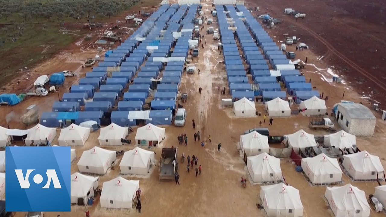 Camp Set Up for Those Displaced by Fighting Syria’s Idlib Province