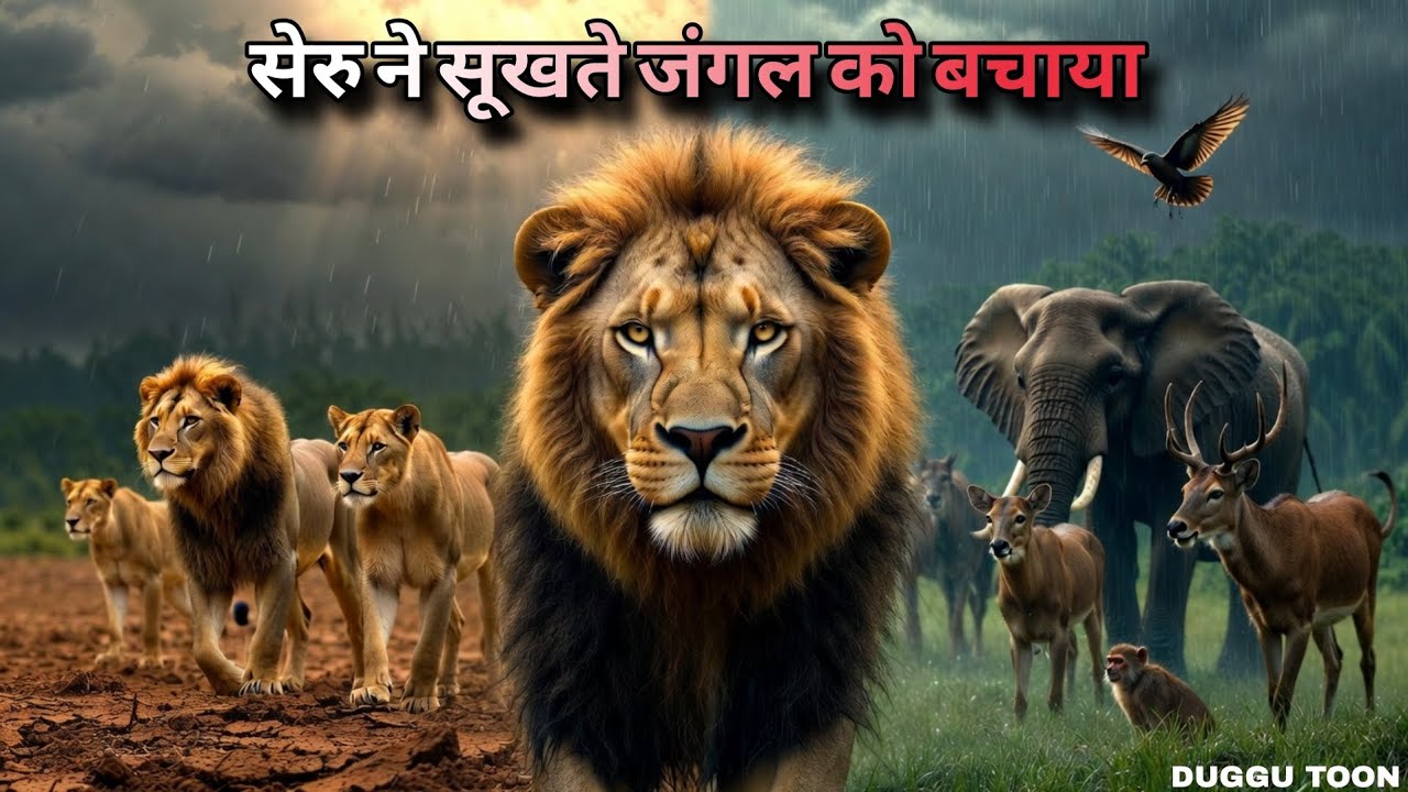 जब जंगल रोया और जानवर जागे 😢 | Emotional Jungle Story in Hindi | Moral Story for Kids
