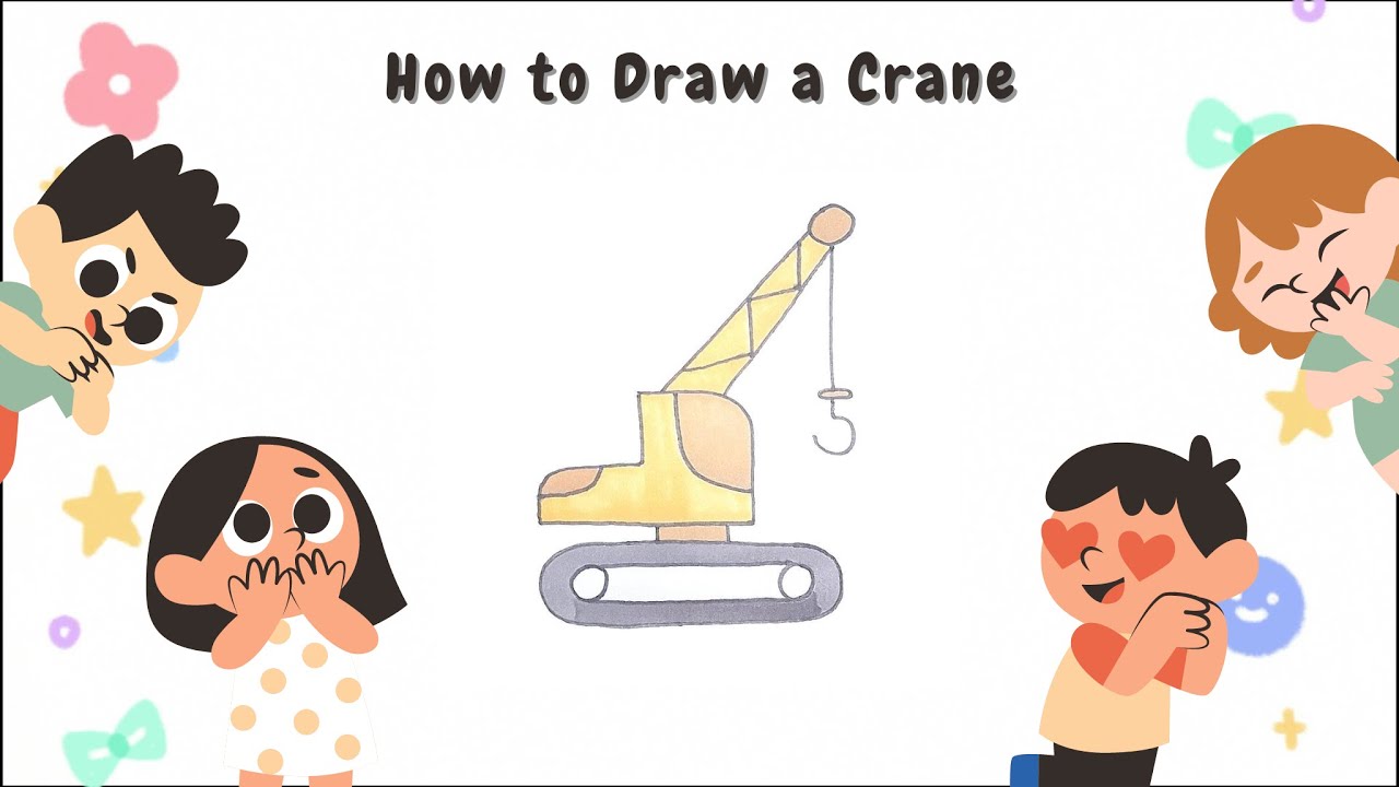 Easy Drawing for Kids | How to Draw a  Crane for Kids