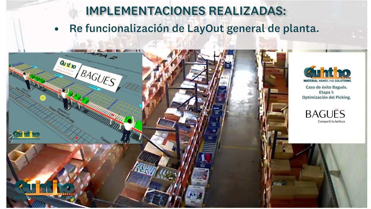 Caso de Exito Linea de Picking preparacion de pedidos Cliente: Bagues . Quintino.ar #intralogistica