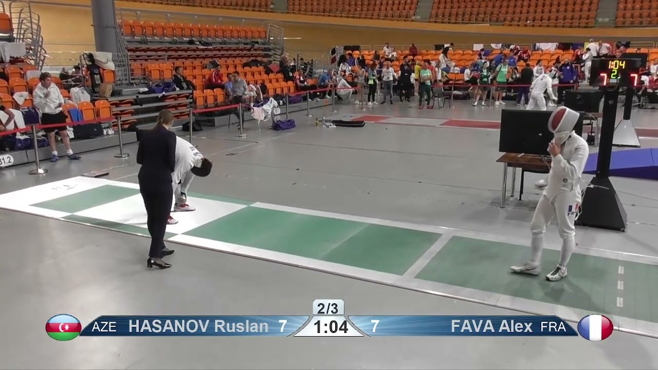 2023 1449 T64 21 M E Individual Plovdiv BUL ZCH GREEN FAVA FRA vs HASANOV AZE