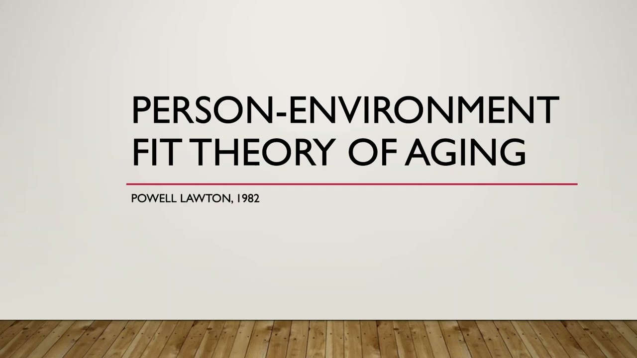 Person-environment fit theory of aging