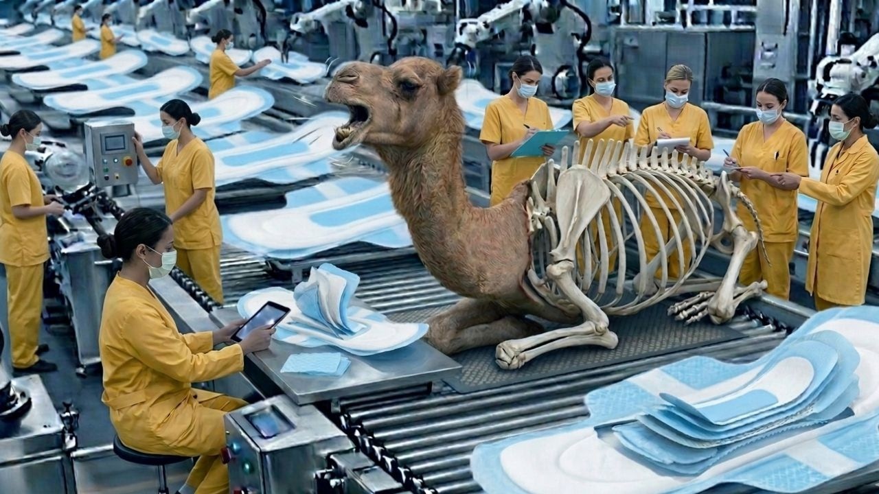 Inside The World’s Largest Camel Bones Processing Factory & Sanitary Pad Manufacturing  Full Process