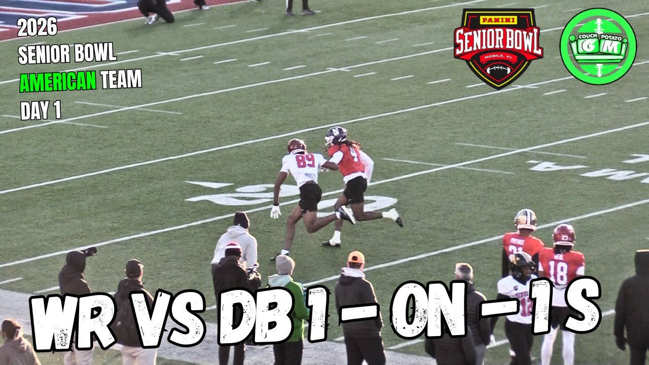 2026 Senior Bowl Day 1 | WR vs DB FACE OFF in 1 on 1s American Team