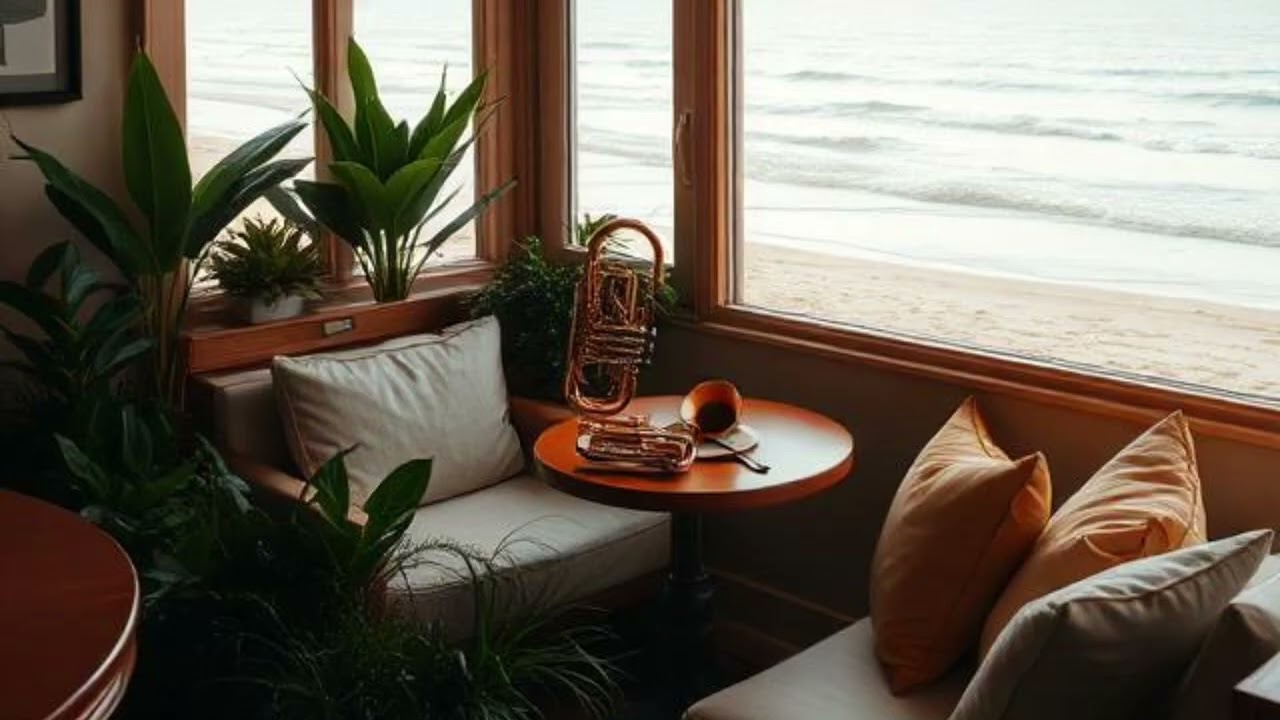 Cozy Coffee Shop with Smooth Saxaphone Jazz Music for Relaxing, Studying and Working
