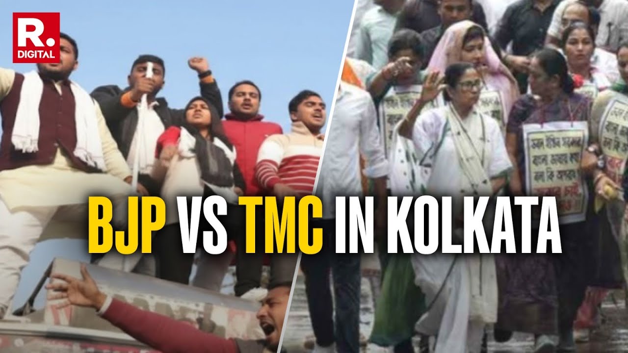 BREAKING: BJP And TMC Hold Protests In Kolkata