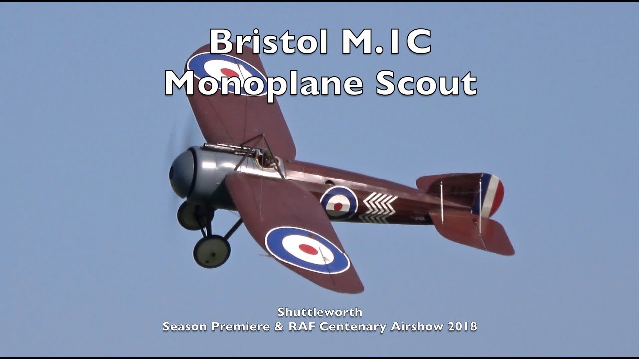 Bristol M1C Monoplane Scout - Shuttleworth Season Premiere & RAF Centenary Airshow 2018