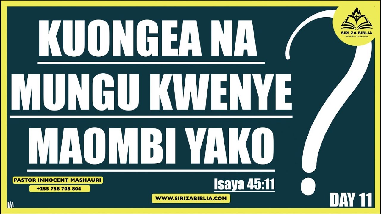 #LIVE: ZUNGUMZA NA MUNGU KWENYE SALA YA USIKU // DAY 11