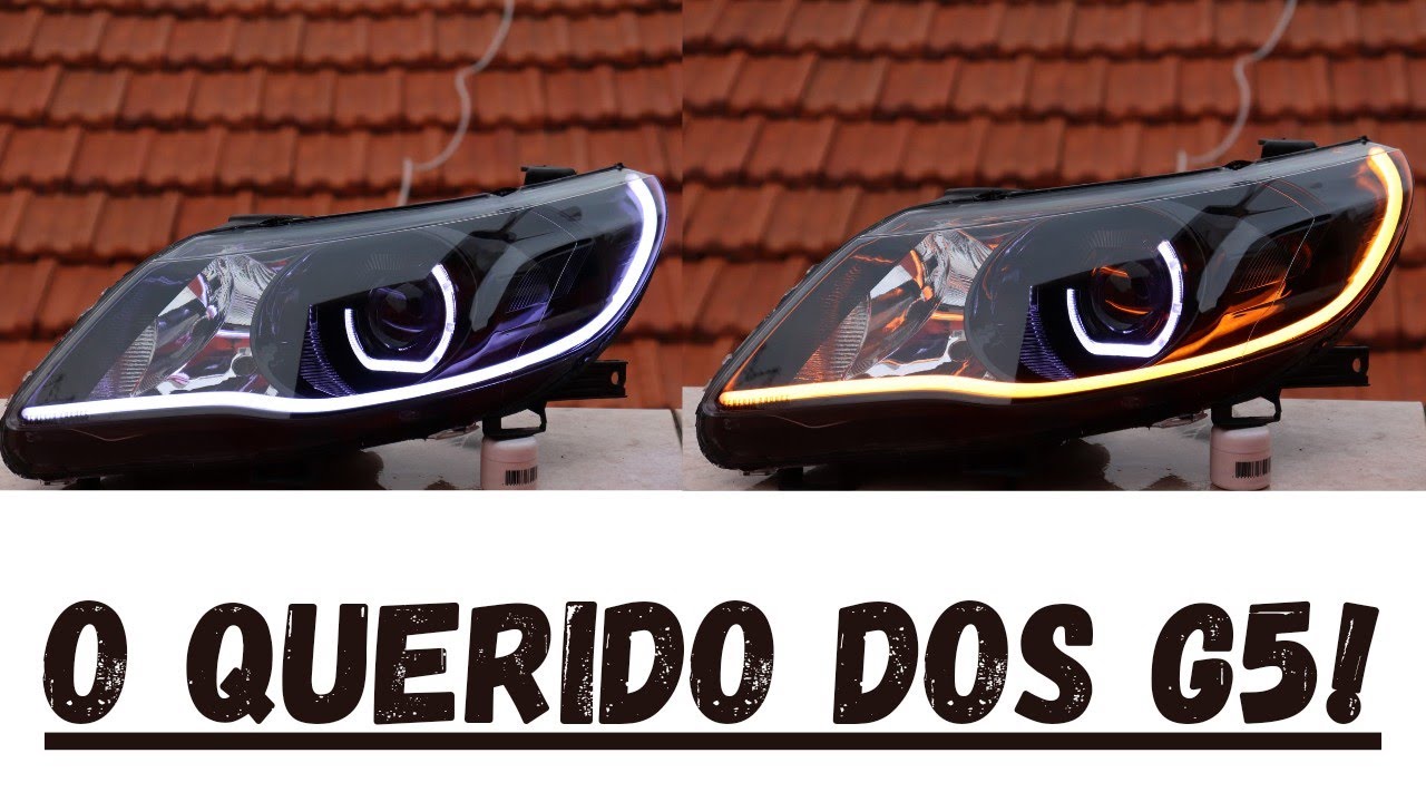 Farol Gol, Voyage, Saveiro G5 com projetores da BMW e barra de led