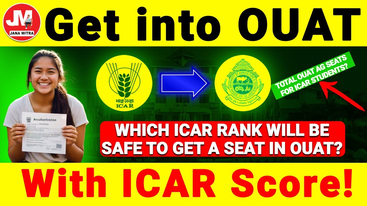 Get into OUAT with ICAR Score! | What is the process? | Previous year cutoff #icar #ouat2024