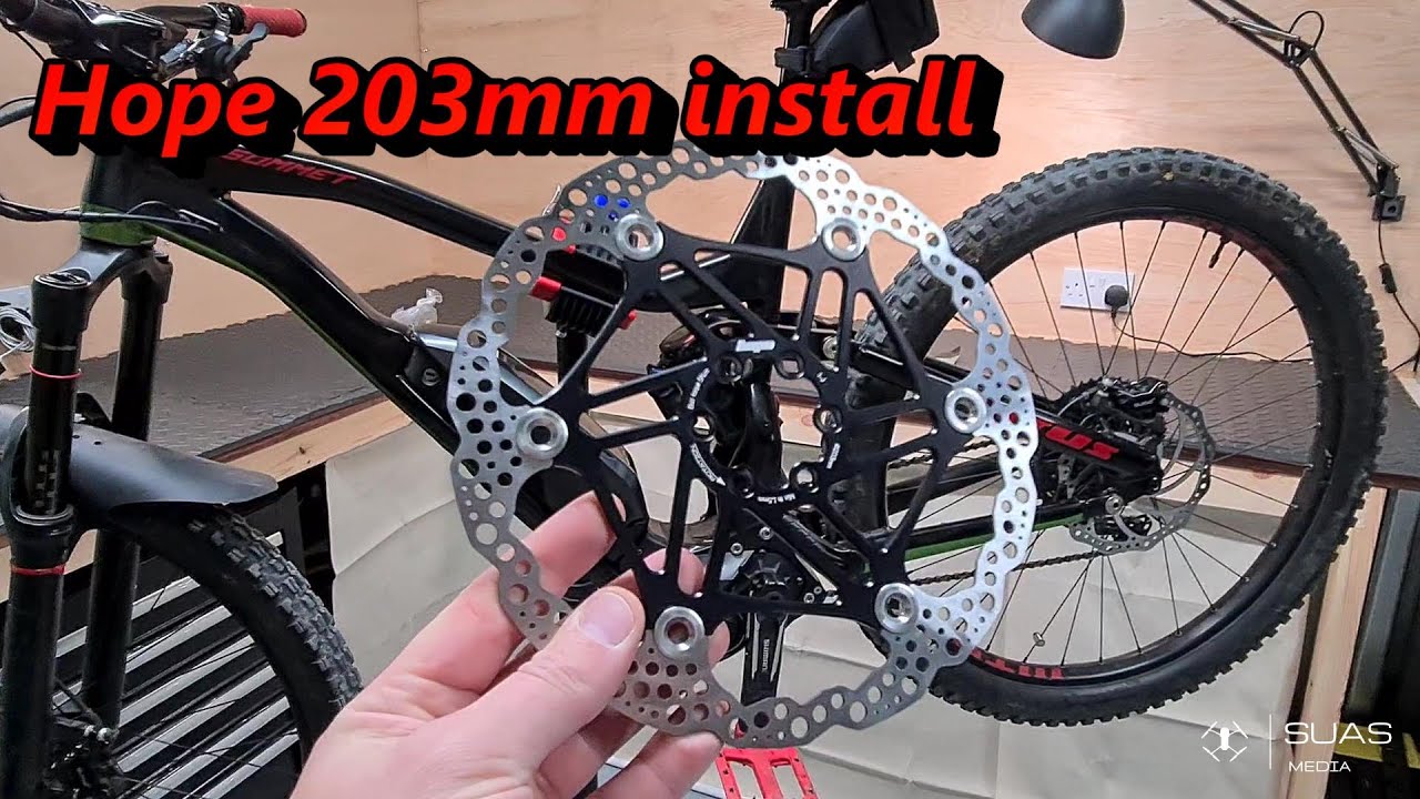 Vitus e-sommet brake rotor upgrade - #vitus #hope #upgrades #emtb #ebike #rotor #shimano #sram