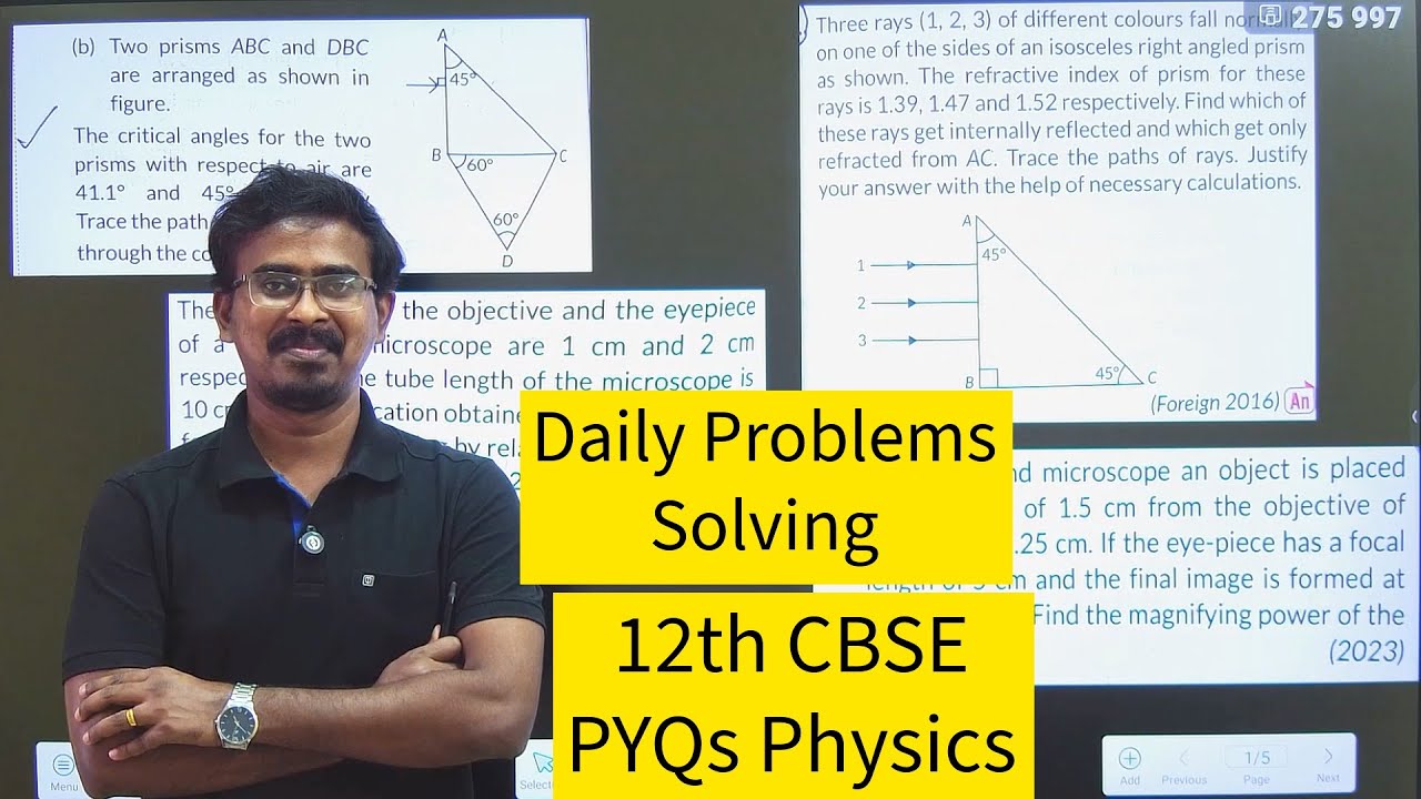 🔴 #15 CH 9 Ray optics BOARD EXAM PYQs QUESTIONS Physics 🔥 Ray Optics CBSE pyqs Class 12