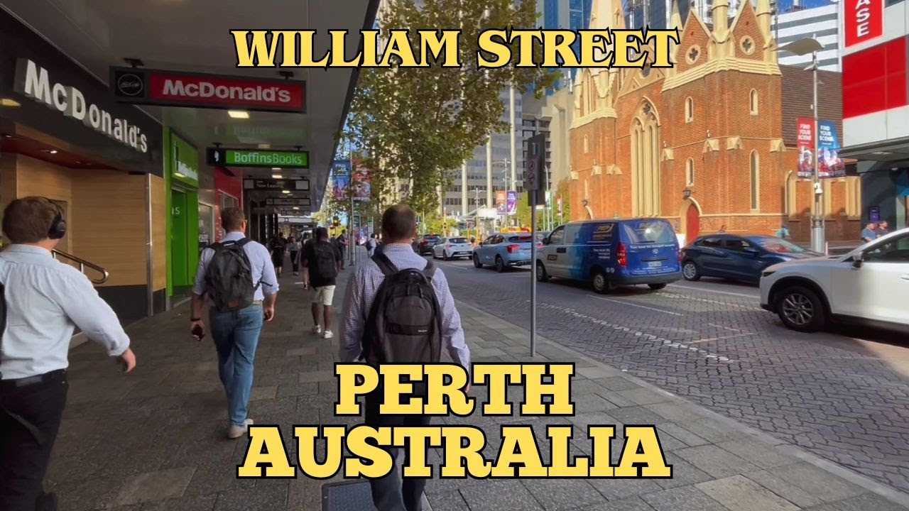 Exploring Perth Australia: City Walking Tour Along William Street March 2023