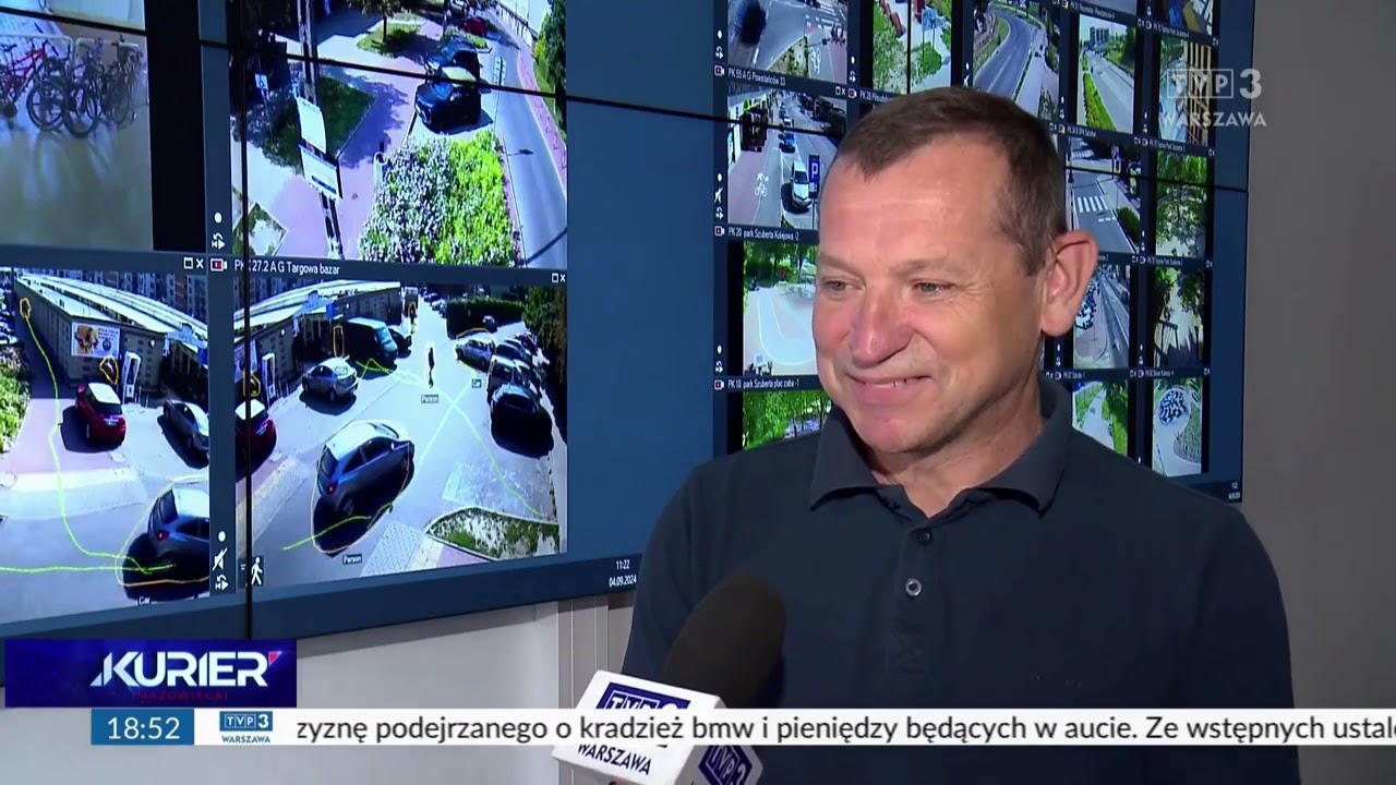 Monitoring miejski w Ząbkach. O monitoringu w programie Kurier Warszawy i Mazowsza, z dn. 05.09.2024