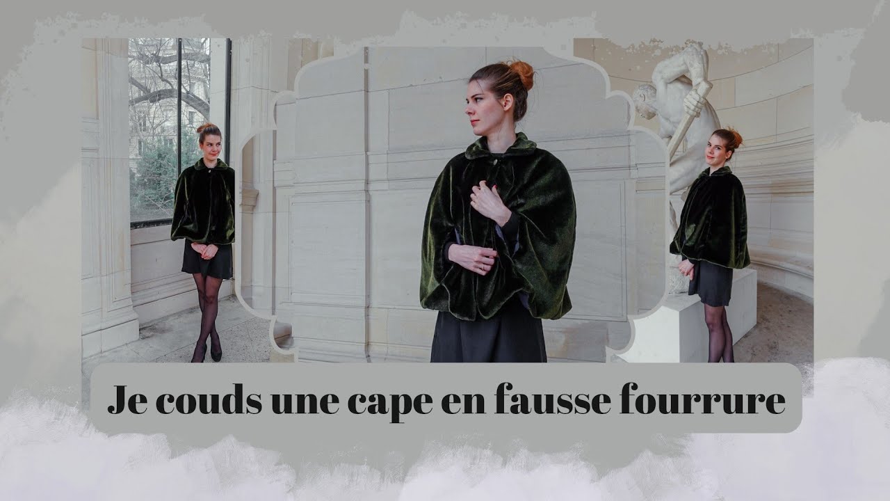 Je couds une cape en fausse fourrure