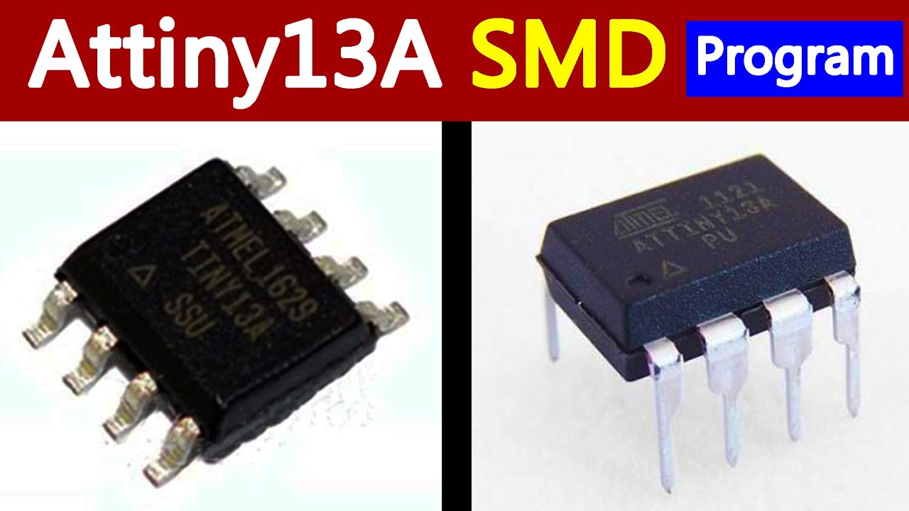 Programming ATtiny13 with Arduino Uno || SMD Attiny13a Programming with SOP8 Test Clip  Cable