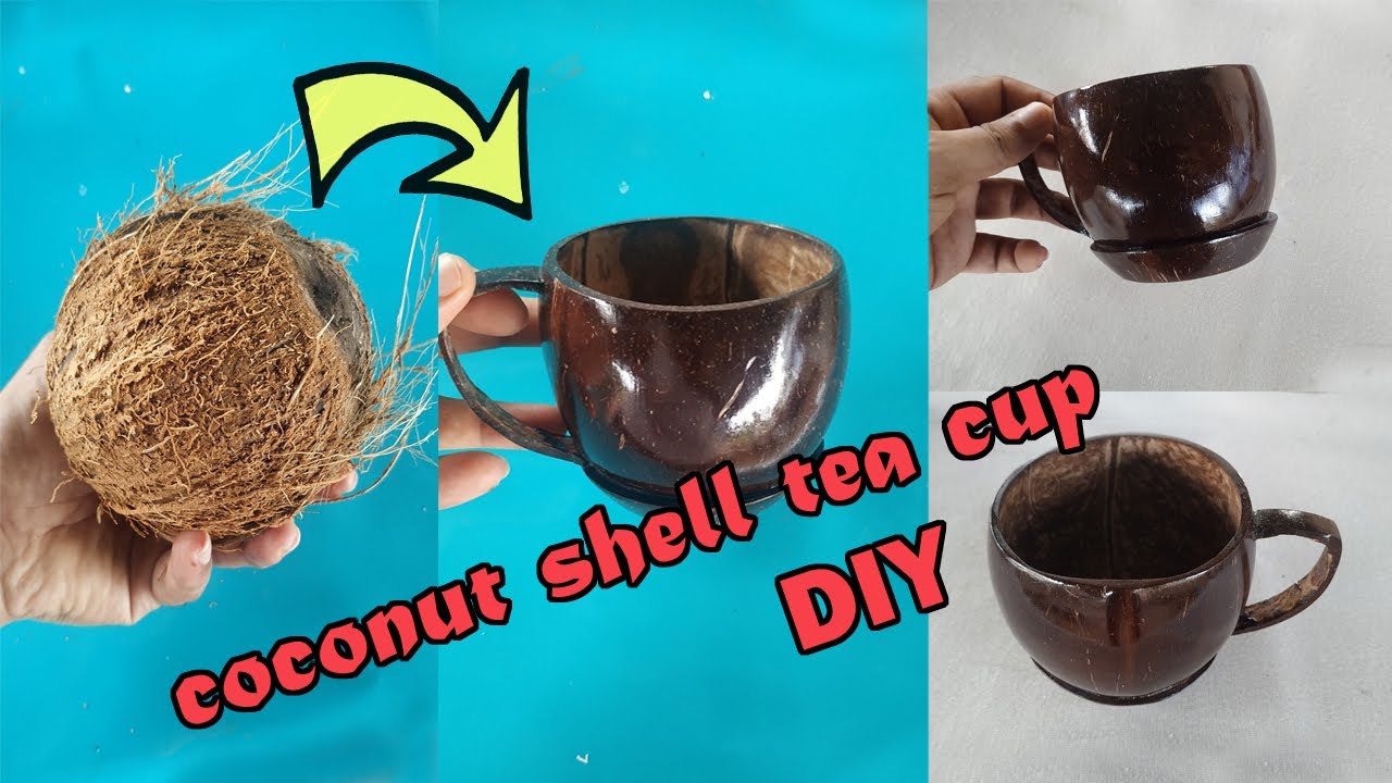 Coconut shell cup making at home  | DIY coconut Cup