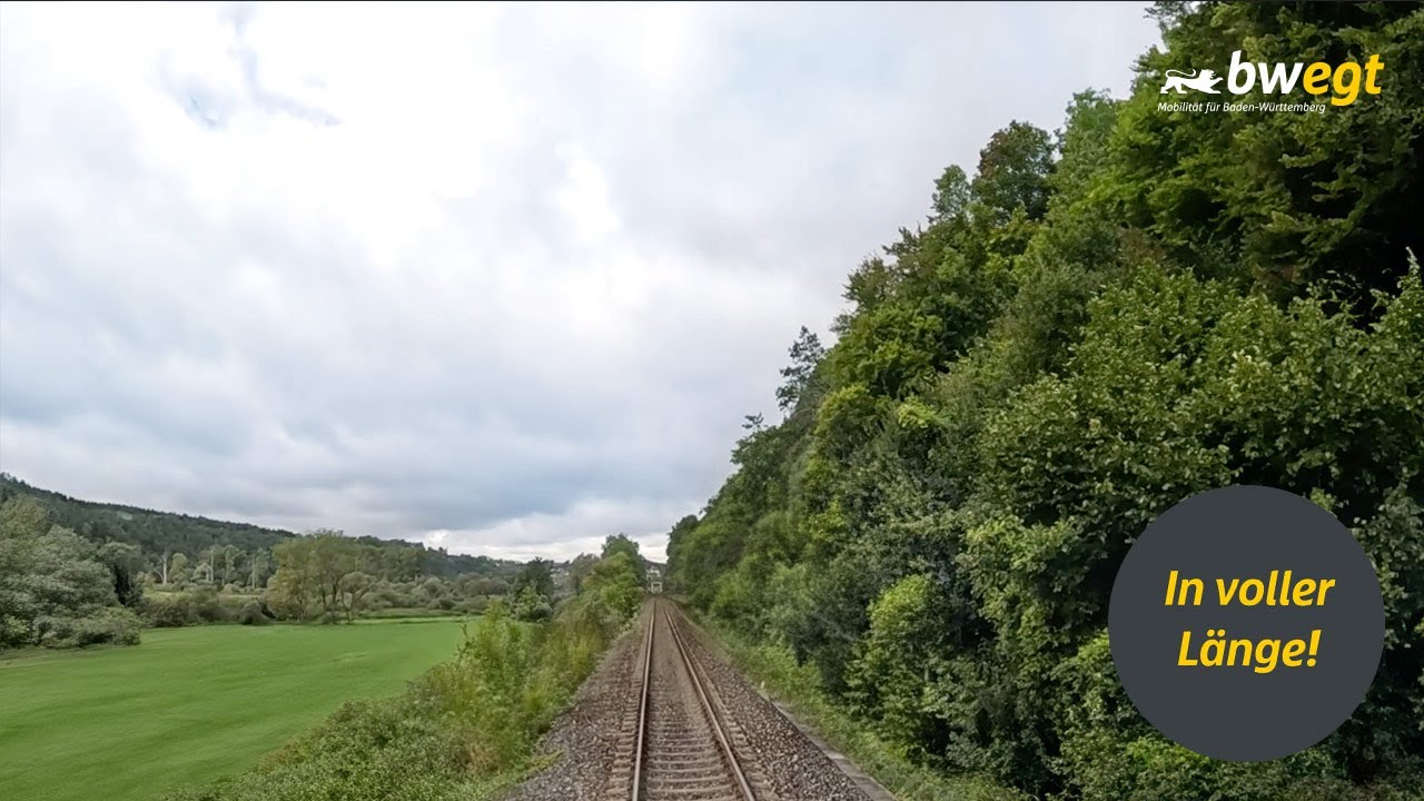 Führerstandsmitfahrt von Ulm nach Sigmaringen auf der Donautalbahn mit bwegt