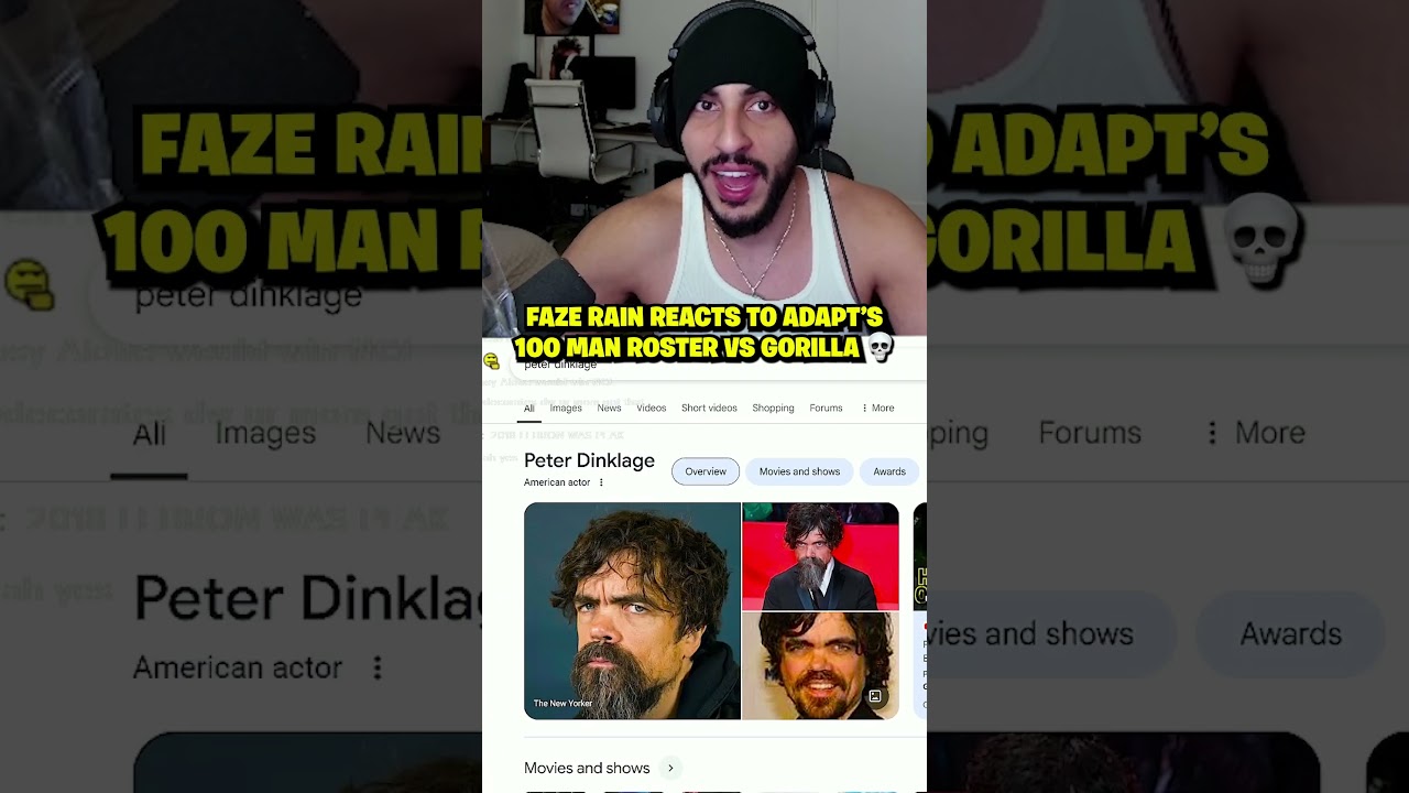 Реакция FaZe Rain на состав Adapt 100 Men против 1 Gorilla!