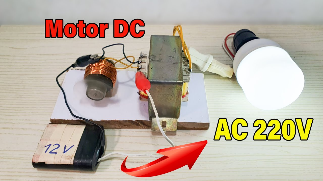 Generator 12v to 220v 100% work Using 12V Motors #030