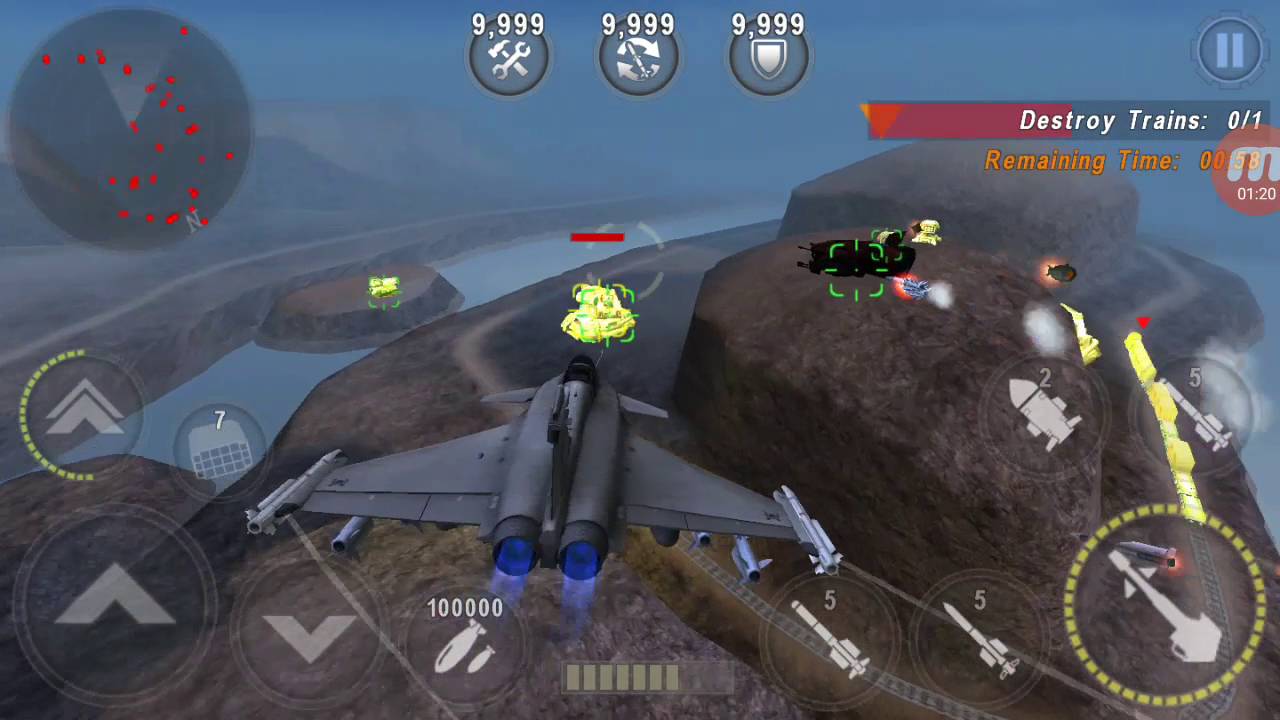 Gunship Battle Rafale Destroy Trains