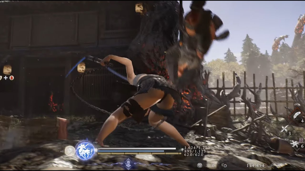 仁王3 鎖鎌 武技 滝落としが強い！ 忍者 ジャスガ steam版 Nioh3 4K/60fps/RTX5090