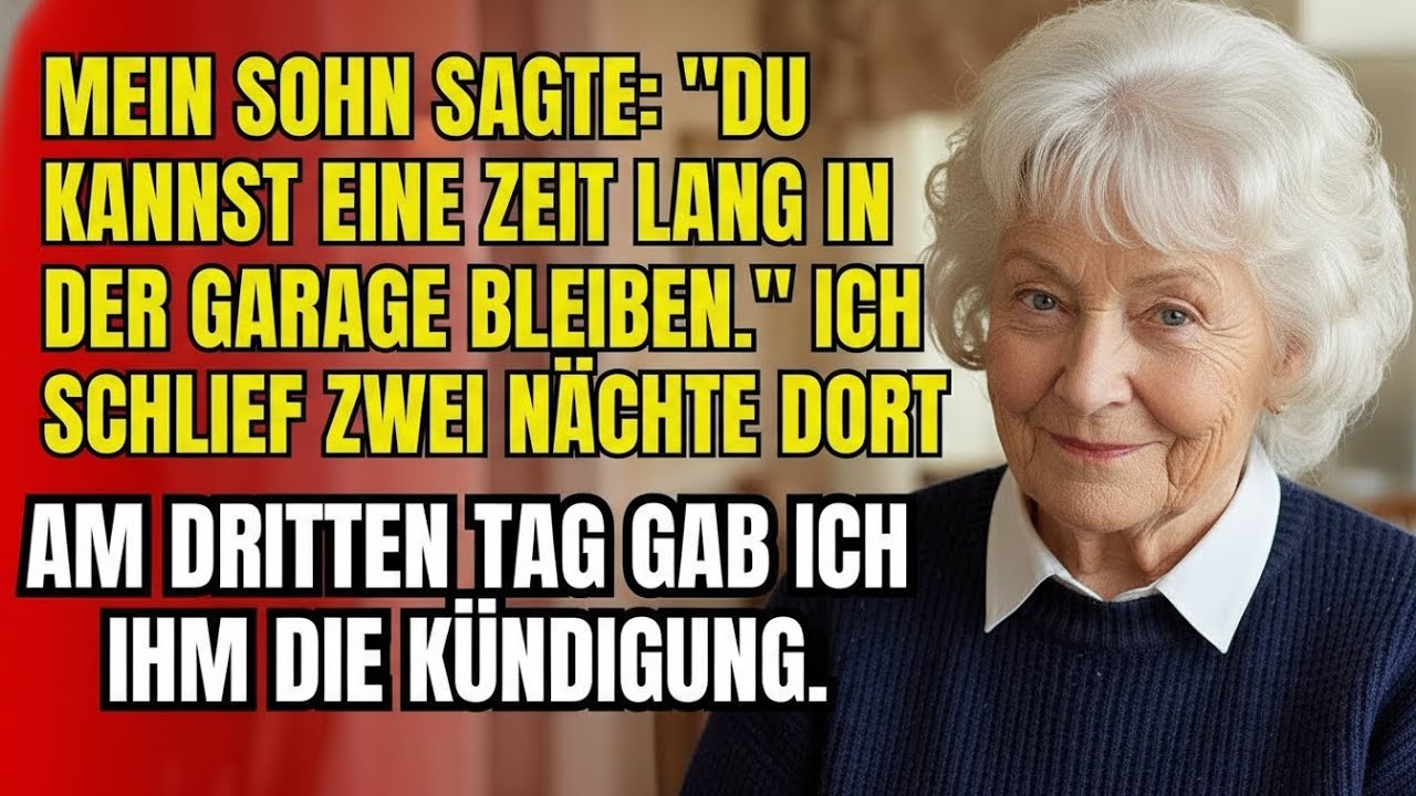 Du kommst schon klar in der Garage“, sagte mein Sohn – ich schlief dort zwei Nächte …