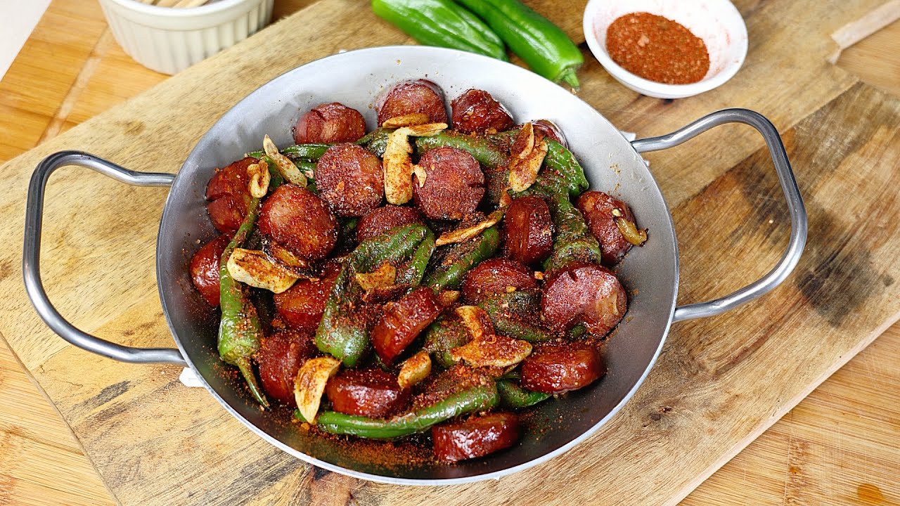 🔥 Portuguese Chouriço & Padron Peppers | Quick & Easy Petisco Recipe