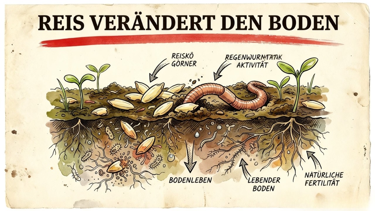 Größere Regenwürmer, reichhaltigerer Boden — Der Reis-Trick, den Gärtner brauchen