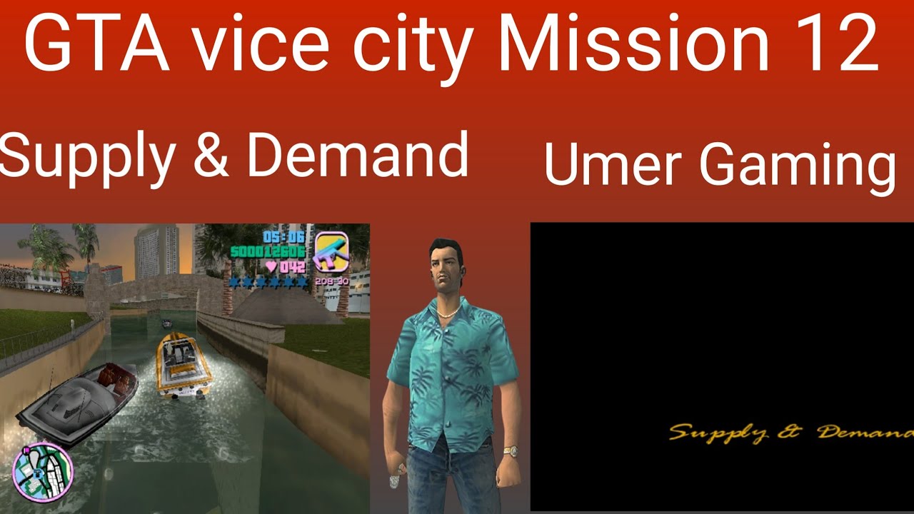 GTA Vice City Supply & Demand Mission 12 | Boat & Helicopter Chase