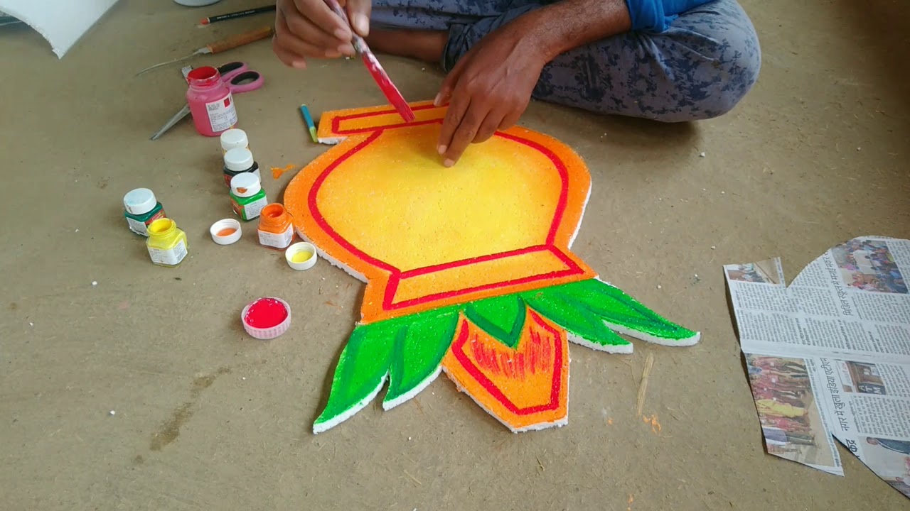 थर्माकोल डिजाइन/ wedding Design/thermocol cutting/painting art/ hindi tutorial