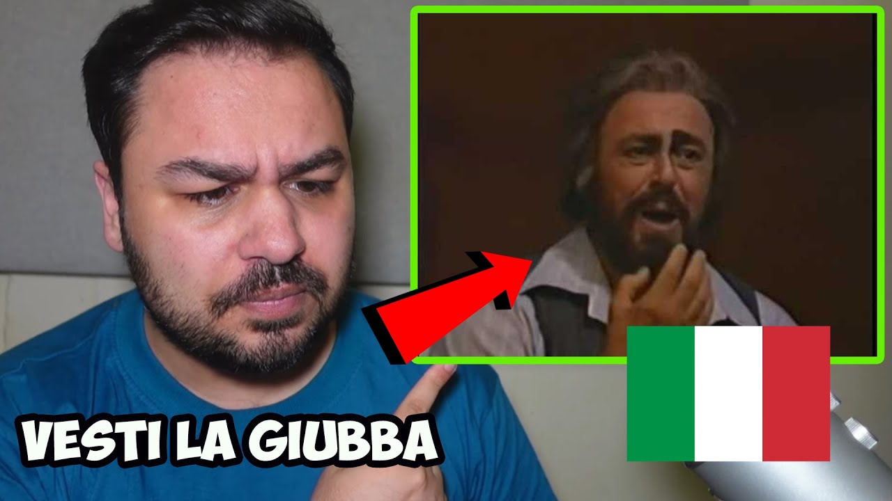 British Reaction To Pavarotti - Vesti La Giubba (Italian Music)