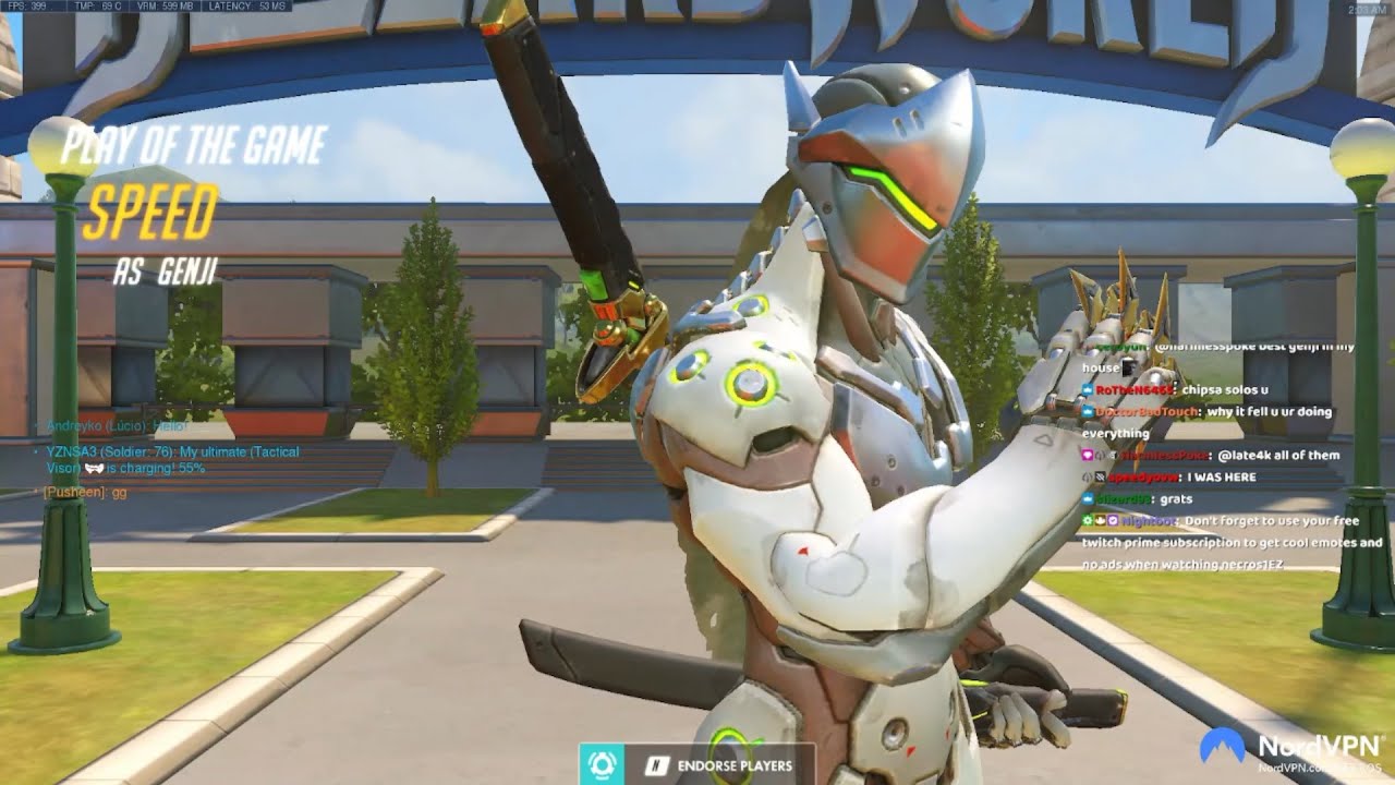 Overwatch Fastest Genji God Necros Dominates Whole Enemy Team With 57 Elims