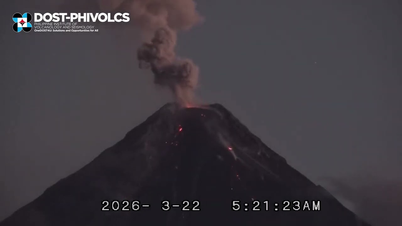 Mayon Volcano logs short-lived lava fountaining and minor strombolian activity | GMA Integrated News