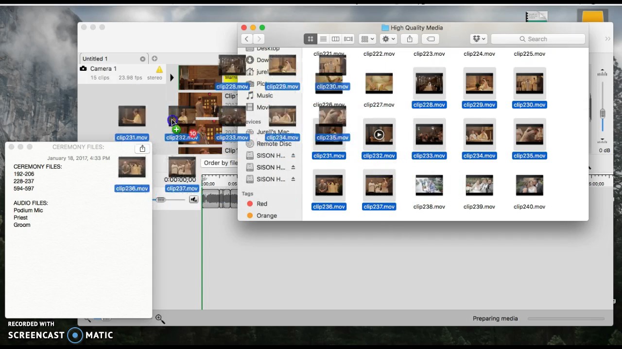 Syncing Wedding Footage Using FCPX and Plural Eyes
